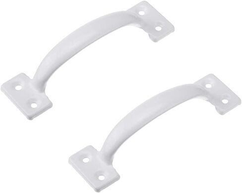 V171 6-1/2" Gate Handle, Screen Door Handle in White- 2 Pack in Saudi Arabia