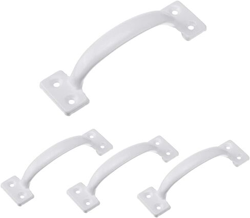 V171 6-1/2" Gate Handle, Screen Door Handle in White- 2 Pack in Saudi Arabia