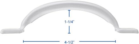 V171 6-1/2" Gate Handle, Screen Door Handle in White- 2 Pack in Saudi Arabia