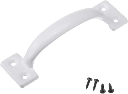 V171 6-1/2" Gate Handle, Screen Door Handle in White- 2 Pack in Saudi Arabia