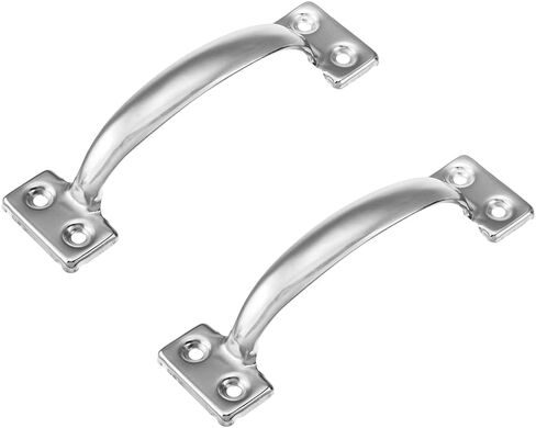 V171 6-1/2" Gate Handle, Screen Door Handle in White- 2 Pack in Saudi Arabia