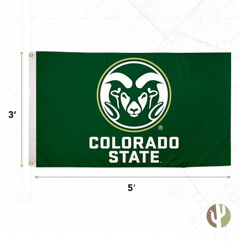 Desert Cactus Colorado State University Flag Double Sided Rams CSU Banners 100% Polyester Indoor Outdoor 3x5 feet Flags (Double Sided - Flag 1) in Saudi Arabia