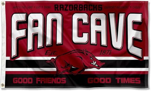 أركنساس Razorbacks مروحة رجل الكهف راية العلم in Saudi Arabia