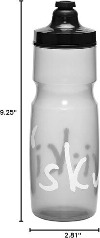 زجاجة مياه للدراجة من سكويكي، زجاجة ضغط، تدفق كبير، ذاتية الغلق، لا تسرب، شبه شفافة، 740 مل / 25 أونصة. مصممة لتناسب أقفاص زجاجات الدراجة (أسود-برتقالي) in Kuwait