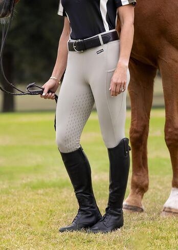 Kerrits Women's Coolcore Full Leg Grip Horse Riding Tights – Cooling Equestrian Leggings, Silicone Grip, Pockets in Saudi Arabia