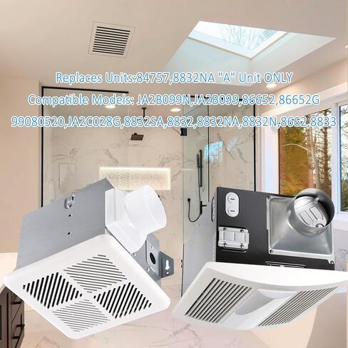 8832NA Blower Motor Assembly Replace 84757 99080520 JA2C028G JA2B099N JA2B099 Blower Motor Assembly Fits for Nutone 86652 86652G 8662 8832 8833 Bathroom Fan Motor Parts in Kuwait