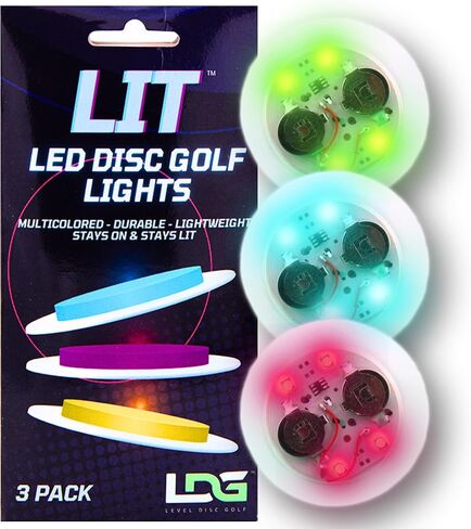 مصابيح الجولف على شكل قرص LIT (3 عبوات) - عزز لعبتك بإضاءة LED قوية - مثالية للجولات المتوهجة الليلية - مقاومة للماء ومتينة in Saudi Arabia