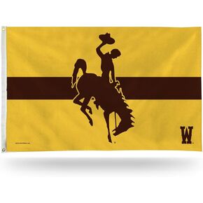 Rico Industries NCAA Wyoming Cowboys 3' x 5' Classic Banner Flag - Single Sided - Indoor or Outdoor - Home Décor
