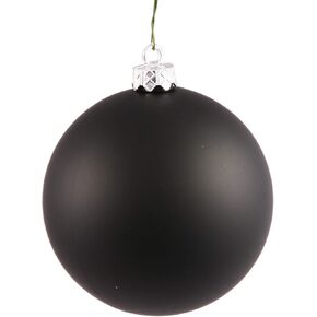 Vickerman 2.75" Christmas Ornament Ball - Black Matte Finish - Shatterproof Plastic - UV Resistant - Holiday Christmas Tree Decoration - 12 Pack - Reliable and Durable