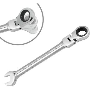 12mm Flex-Head Ratchet Wrench, Metric Ratcheting Wrench Spanner Reversible Ratcheting Wrench Flex-Head Ratcheting Combination Wrench