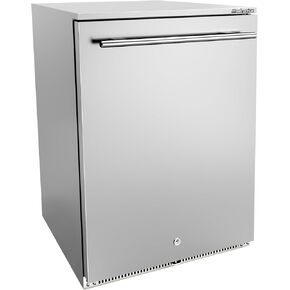 24 Inch Outdoor Drawer Beverage Refrigerator, 186 Can Outdoor Drawer Beverage Cooler with Dual Mode Lock, 5.47 cu. ft. Drawer Refrigerator for Patio, 26-50°F, SUS304, ETL & NSF7 Certified