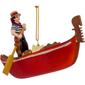 Noble Gems Kurt Adler 5-Inch Glass Gondola Ornament for Christmas