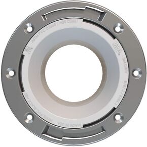 Oatey 3 in. x 4 in. PVC Closet Flange with Stainless Steel Ring without Test Cap