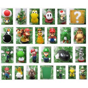 Mario Brothers 25 Piece Deluxe Christmas Ornament Set with Random Mario and Friends Characters (Unique Design)