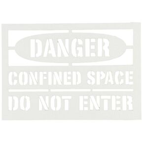 SmartSign-ST-0158-FS "Danger - Confined Space, Do Not Enter" Reusable Stencil | 7" x 10" Plastic