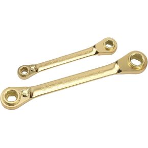 TRUE MECHANIC™ 2-Piece 10-IN-1 120T Double Box End GPlating™ Reversible Ratcheting Wrench Set, SAE/Metric