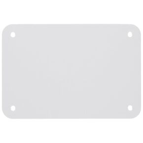 Brady 13620 6.25" Width x 4.25" Height, B-401 Plastic, White Sign Blanks (Pack of 10)