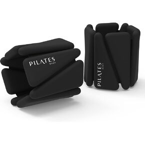 Set of 2 (1.8lb each, 3.6lb total) | Adjustable Wearable Ankle/Wrist Weights | Pilates, Yoga, Barre, Aerobics, Running, Walking, Traveling, Home Workouts, Core Training