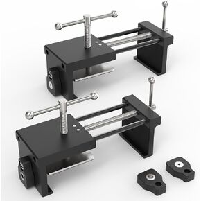 Cabinet Clamps 2 Pack - Claw Clamps for Cabinet Installation, Face Frame Clamps with 3 Drill Guides and 3-Sided Thickened Protection Pads