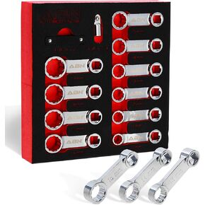 مجموعة موسع مفتاح الربط ABN مكونة من 12-3/8 محرك متري 12 نقطة 10-19 ملم صندوق عظم الكلب طقم وصلة محول عزم الدوران in Kuwait