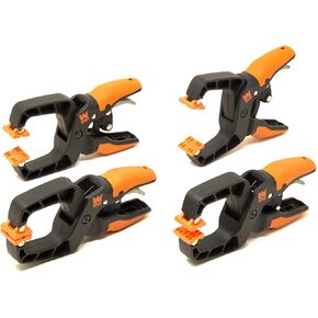 WEN CLH151 Quick-Release Ratcheting Hand Clamps with 1.5-Inch Jaw Opening and 1.5-Inch Throat, 4 Pack