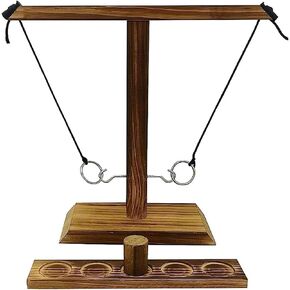 Bolaball Hook & Ring Toss Games for Adults, Yard Games, Patio Decor, Outdoor Indoor Games, Wooden Hook and Ring Game for Bars, Home Party