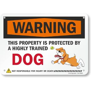 SmartSign Warning Property Protected By A Highly Trained Hamster Funny Animal Sign - 10" x 7", 40 mil Laminated Rustproof Aluminum Metal, For Gift, Yard, Cafe, Room, Made in USA