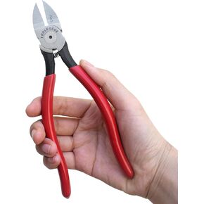 TOOLEAGUE Wire Flush Cutters, 7-inch C-RV Ultra Sharp Flush Cut Pliers, Heavy Duty wire cutters for crafts,artificial flowers,Jewelry Making, Electrical & Any Clean Cut Needs