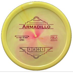 Lone Star Disc Bravo Armadillo | Straight Disc Golf Approach Disc | Flexible Plastic with Great Grip | Perfect for Short Approach Shots | Colors May Vary
