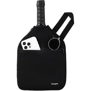 Neoprene Pickleball Paddle Cover, Pickleball Paddle Protector Sleeve with Storage Pocket and Net Pocket