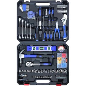 jar-owl 146 Piece Tool Kit, Drive Socket Set Auto Repair Tool Combination Mixed Tool Set, General Household Hand Tool Kits with Plastic Toolbox Storage Case