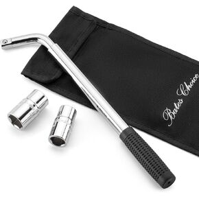 Bates- Telescoping Lug Wrench, 1/2 Drive with 17/19mm and 21/23mm Sockets, Lug Nut Removal Tool, Tire Iron Lug Wrench, Tire Wrench, Tire Irons, Lug Nut Remover, Tire Lug Wrench, Lug Nut Wrench