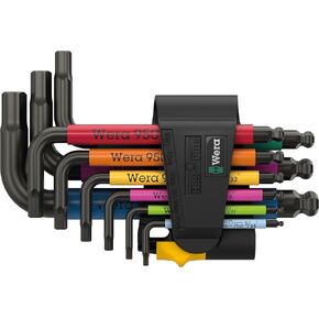 WERA - 05022641001-950/9 Hex-Plus Multicolour Imperial 3 L-Key Set, Imperial, BlackLaser, 9 Pieces