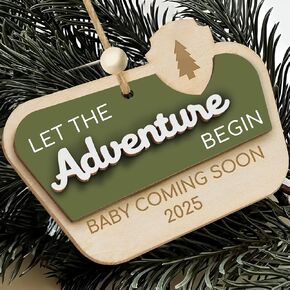 Expecting Baby Ornament 2025, Pregnancy Announcement Gifts for Family, Grandpa Christmas Expecting Parent Gifts for New Mom to Be, Grandparents, Baby Coming Soon Reveal Idea, National Park Baby Shower