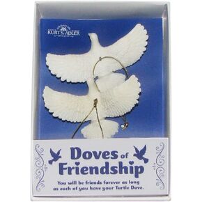 Turtle Dove Ornaments (Gift Boxed) - Set of 2 / Durable Resin Doves/ One for You & a Friend/ As Seen in Home Alone