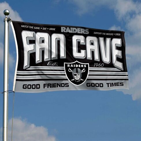 WinCraft Las Vegas Raiders Fan Man Cave Banner Flag in Saudi Arabia