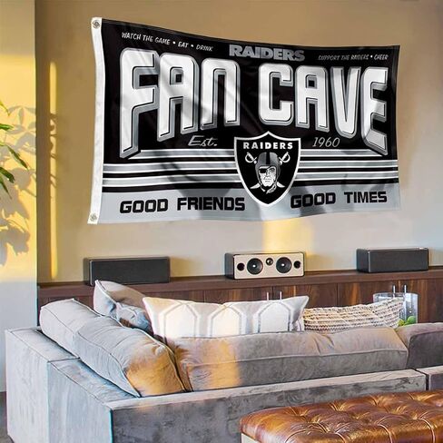 WinCraft Las Vegas Raiders Fan Man Cave Banner Flag in Saudi Arabia