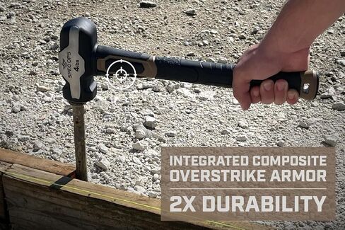 Spec Ops Tools Engineering Hammer, 4 lb Sledge hammer with Removable Soft Mallet Cap & Bi-Material Shock Absorbing & Vibration Dampening Handle, 3% Donated to Veterans, Black/Tan in Kuwait