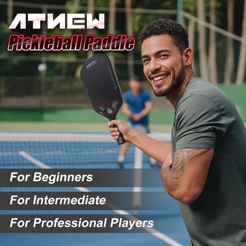 Edgeless Pickleball Paddle,T700 3K Carbon Fiber Picklebll Paddle,16MM Thermoformed Pickleball Paddle with Three Holes,Unique Hollow Design for Excellent Power and Control in Saudi Arabia