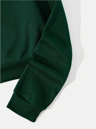 Women's Thermal Lined Drawstring Cropped Hoodie Long Sleeve Pullovers Sweatshirts in Saudi Arabia