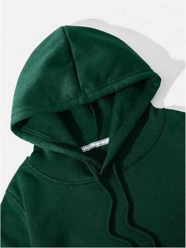 Women's Thermal Lined Drawstring Cropped Hoodie Long Sleeve Pullovers Sweatshirts in Saudi Arabia