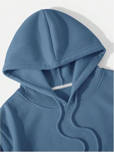 Women's Thermal Lined Drawstring Cropped Hoodie Long Sleeve Pullovers Sweatshirts in Saudi Arabia
