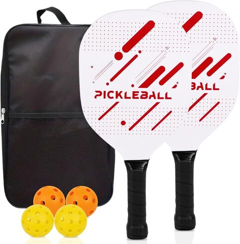 R&T Pickleball Paddles Set of 2 or 4, USAPA Approved Lightweight Pickleball Racket Set with Pickleball Balls and Carry Bag, Pickle Ball Equipment with Accesories, Pickle Ball Set for Men and Women in Saudi Arabia