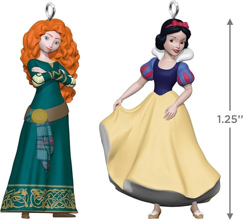 زينة عيد الميلاد الصغيرة من هولمارك تذكار 2024، أميرات ديزني ميريدا وسنو وايت، مجموعة من قطعتين، هدايا لمحبي ديزني in Kuwait