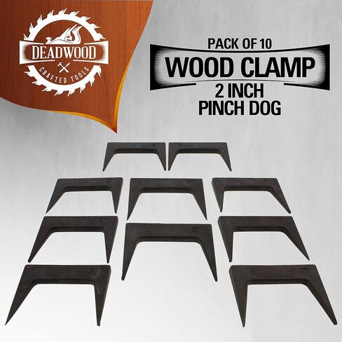 DCT Wood Clamps, 2in Pinch Clamp Pinch Dog 10-Piece Set for Woodworking Wood Glue Up Gluing Table Panel Pinch Dogs in Kuwait