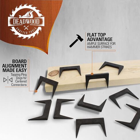 DCT Wood Clamps, 2in Pinch Clamp Pinch Dog 10-Piece Set for Woodworking Wood Glue Up Gluing Table Panel Pinch Dogs in Kuwait