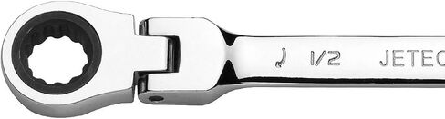 Jetech 1/2 Inch Flexible Head Ratchet Wrench, Industrial Grade Cr-V Steel, 12 Point Opening, Off Corner Design, 72 Tooth Ratchet, 180 Degree Flexible Box End in Saudi Arabia