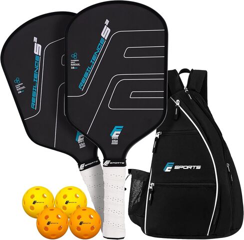 USAPA Approved Carbon Fiber Pickleball Paddle Set, Next-Gen 2024-25 Ultra Pro-Level Rackets with High-Grade T700 Technology, 16MM Polypropylene Honeycomb Core, for Men and Women in Saudi Arabia