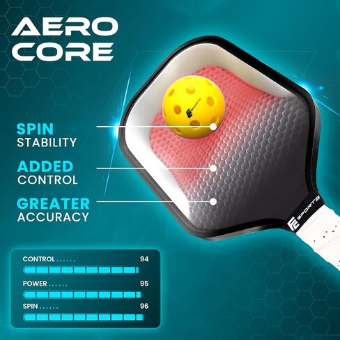 USAPA Approved Carbon Fiber Pickleball Paddle Set, Next-Gen 2024-25 Ultra Pro-Level Rackets with High-Grade T700 Technology, 16MM Polypropylene Honeycomb Core, for Men and Women in Saudi Arabia
