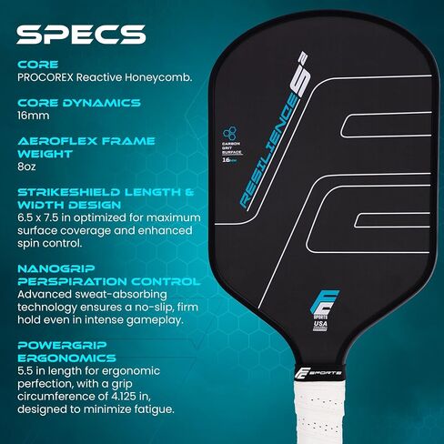 USAPA Approved Carbon Fiber Pickleball Paddle Set, Next-Gen 2024-25 Ultra Pro-Level Rackets with High-Grade T700 Technology, 16MM Polypropylene Honeycomb Core, for Men and Women in Saudi Arabia